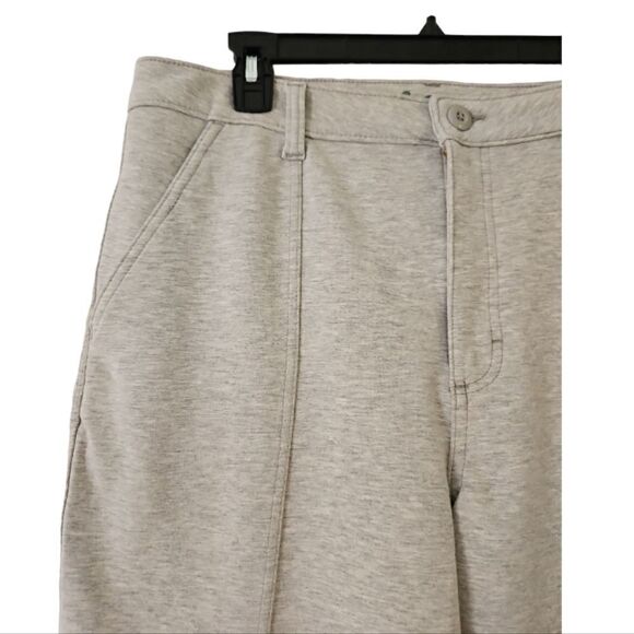 Lee Women Regular Fit High Rise Straight Crop Knit Pants Heather Gray Stretch 14 - Picture 7 of 12